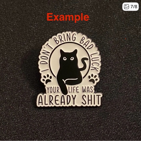 Grumpy Kitty Zipper Pouch with Stickers & Choice of 1 Glitter Pen | Add Pin $7 - Picture 6 of 7